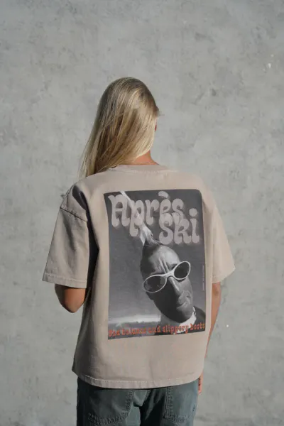 Pre Aprés Aprés Ski T-shirt, Khaki grey