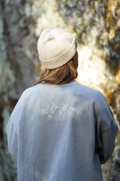 Pre Aprés Vintage Off Piste Vintage  Washed Sweatshirt, Stormy b